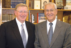 Senator Conrad Burns and MSUB Chancellor Ron Sexton