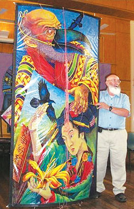 Dr. Pollock with his award-winning kite