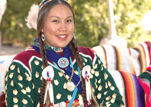 American Indian in full regalia
