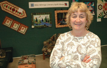 Kathy Gurney and some of the quilts from the 2010 quilt show