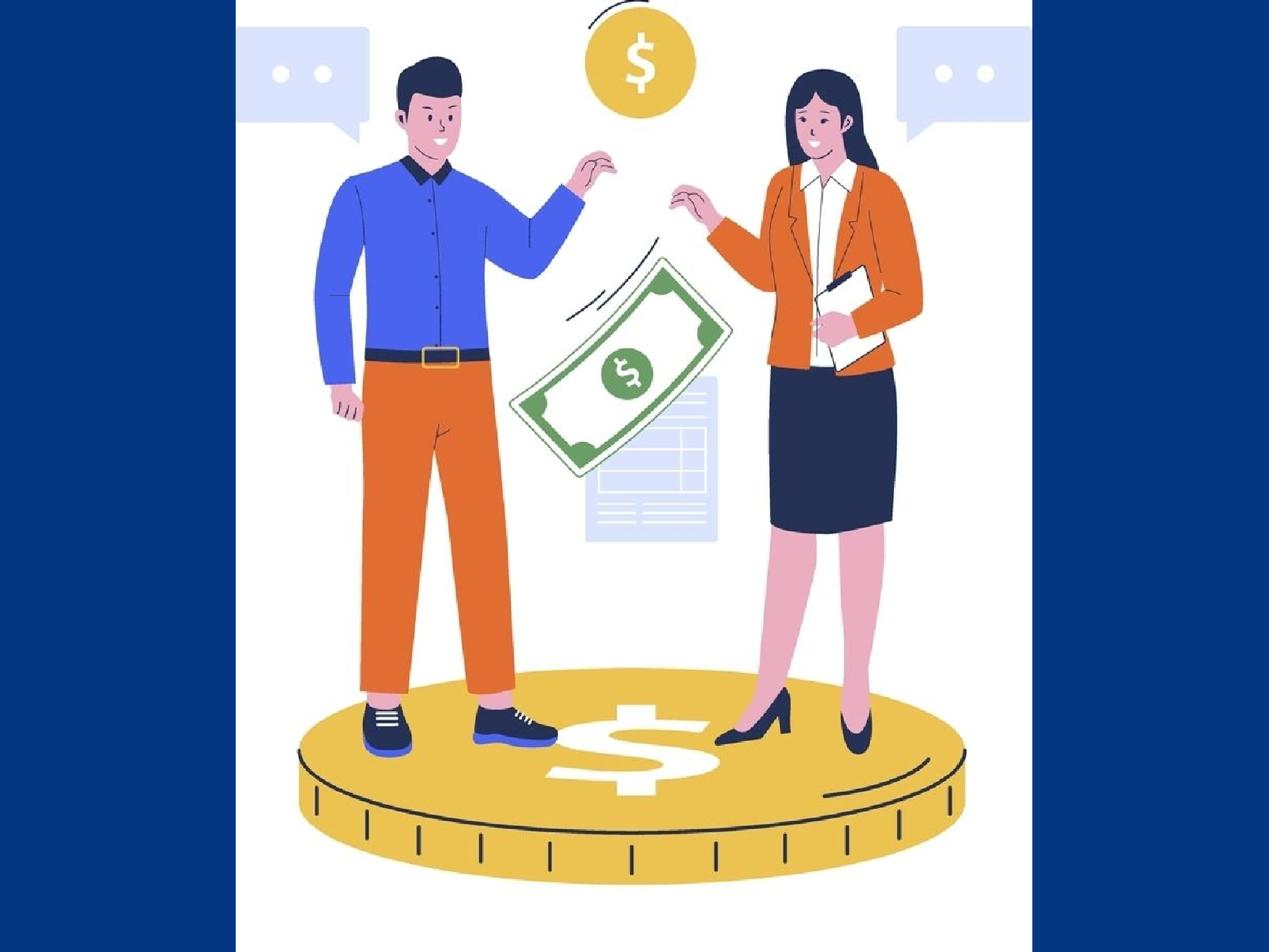 two people negotiating illustration
