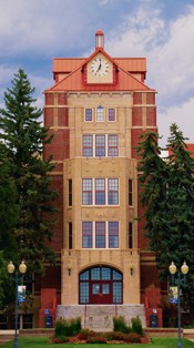 Close Up shot of McMullen hall
