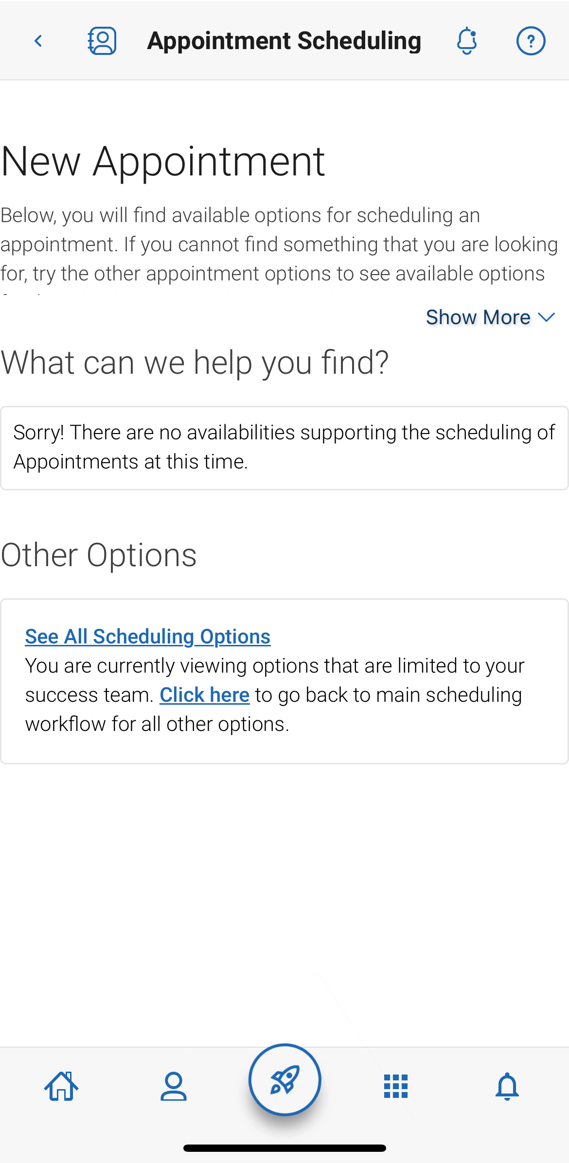 Student view of Navigate 