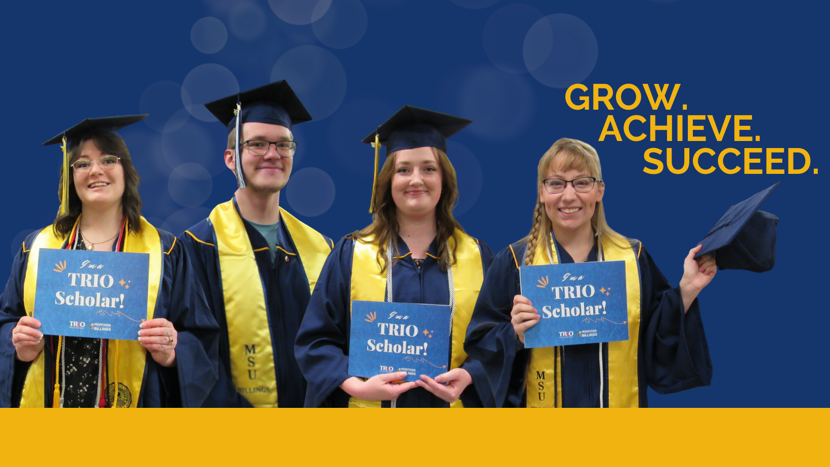 TRIO students at graduation