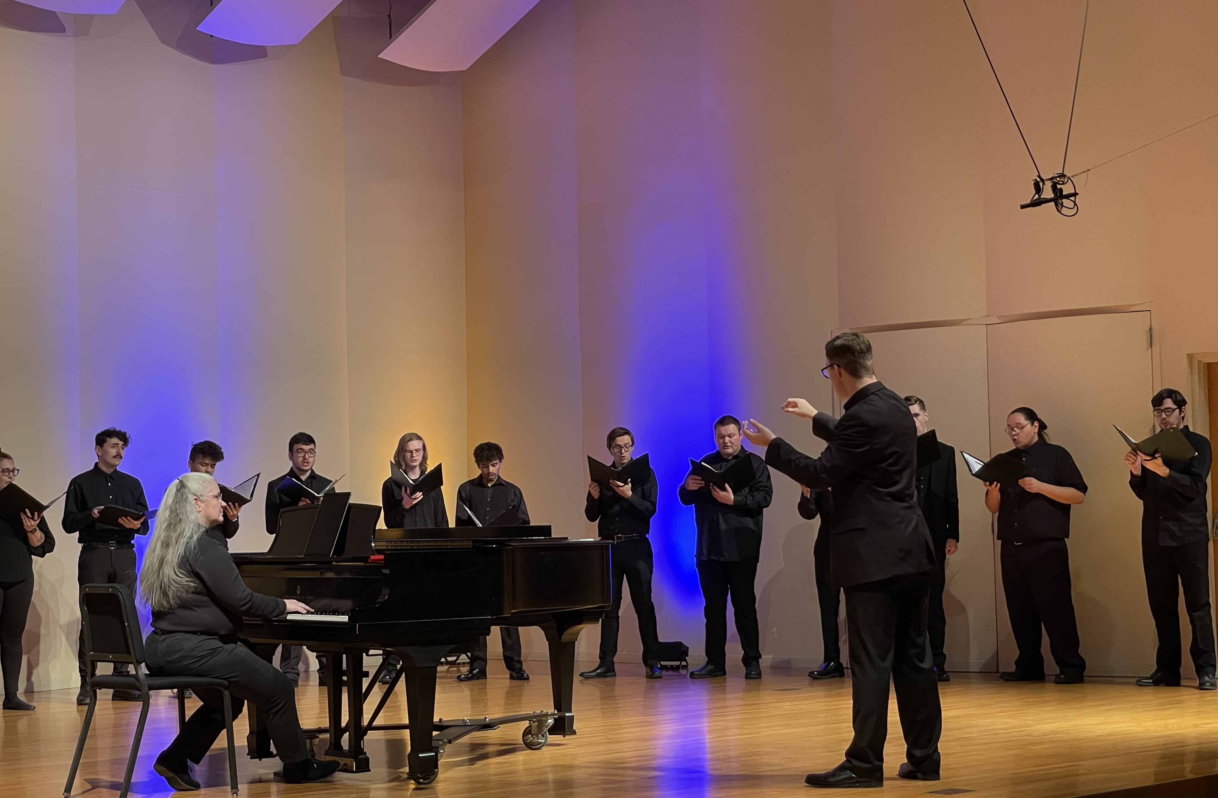 MSUB University Chorus under the direction of Dr. Daren Small, accompanied by Ms. Stephanie Stevens, piano.