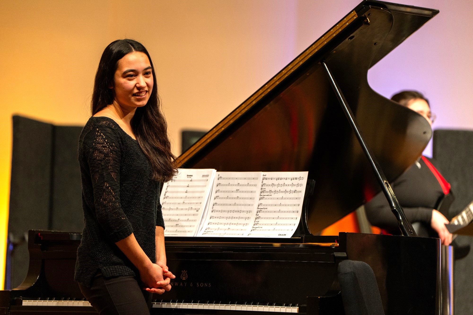 Commercial Ensemble pianist standing
