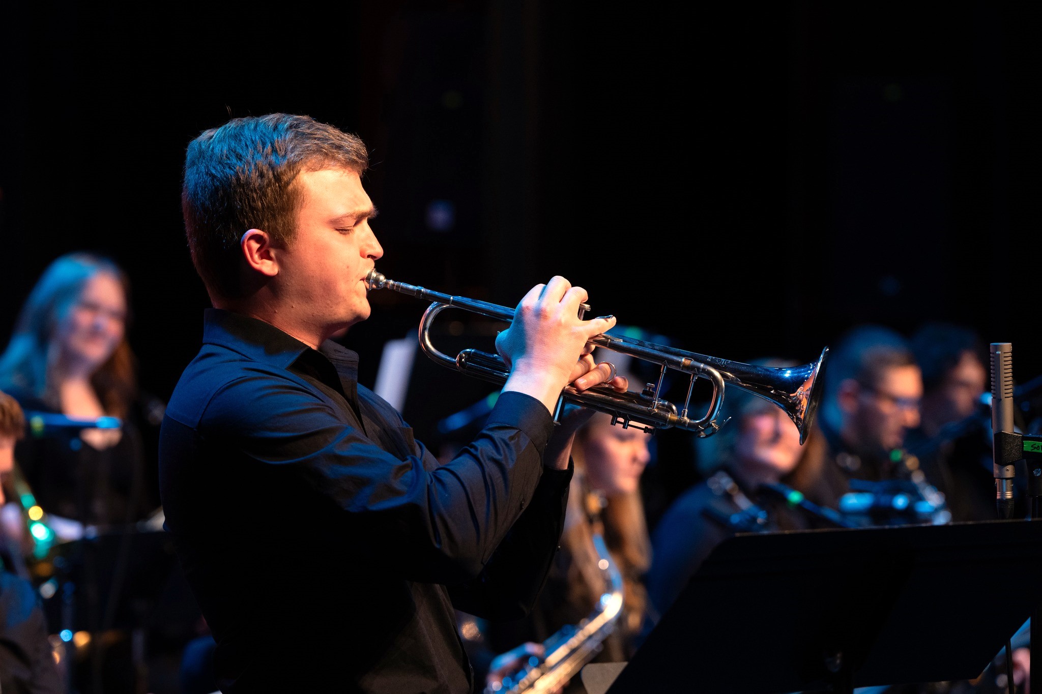 2025 Jazz Orchestra featuring Elijah Sniegoski on trumpet