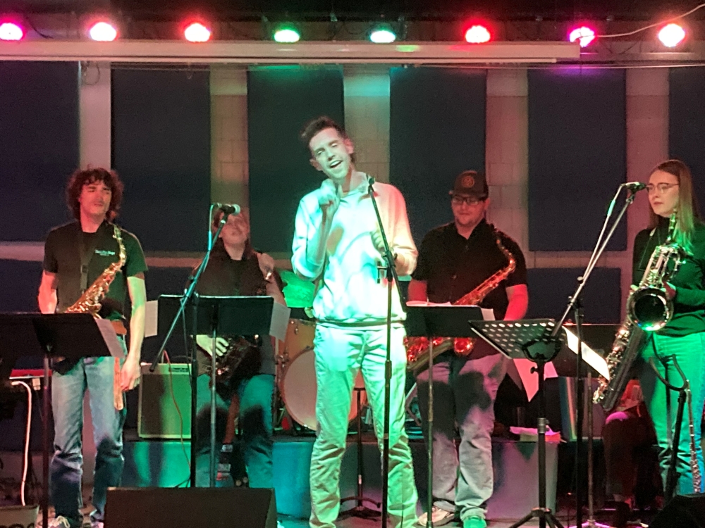 Jackson Collender singing with Jazz Combo