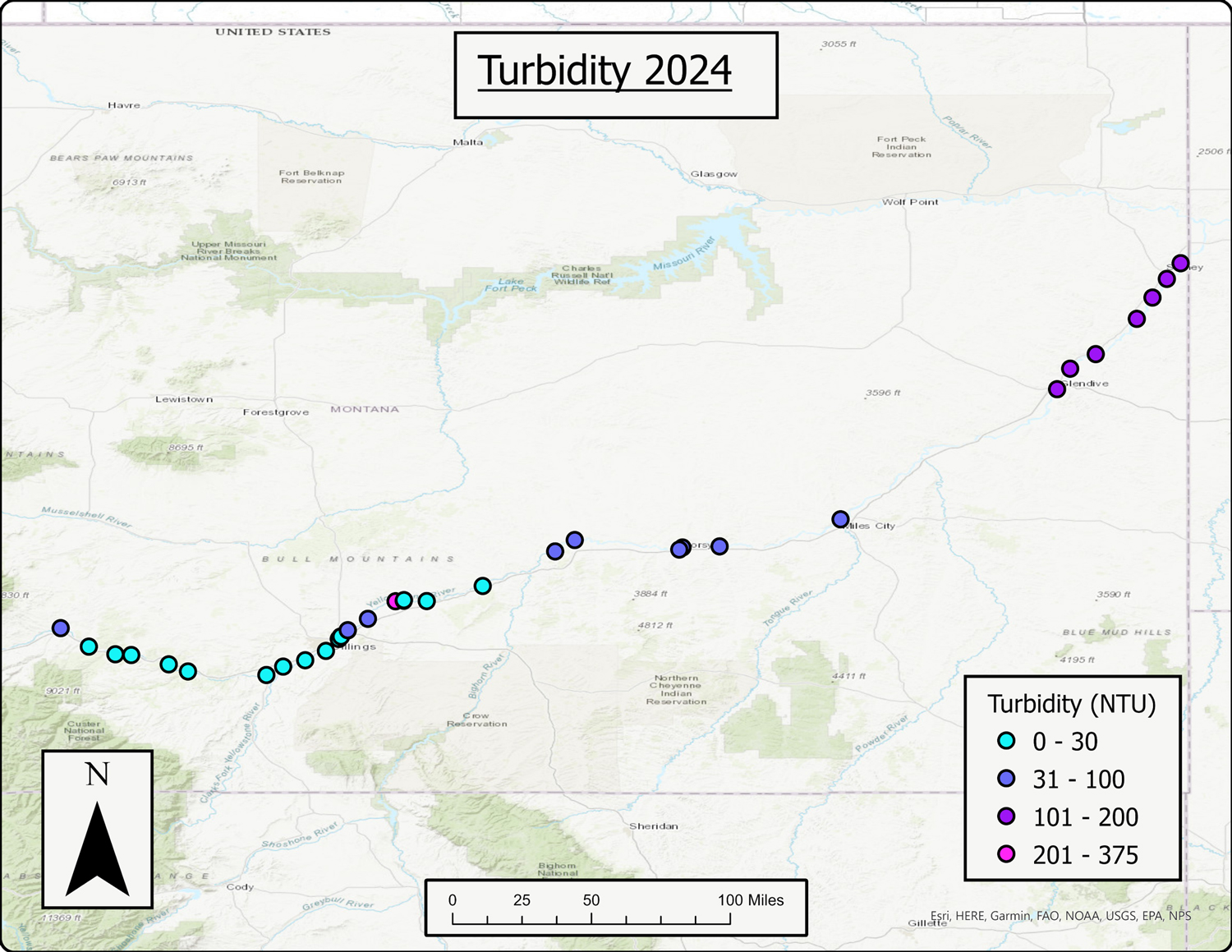 Turbidity chart 2024