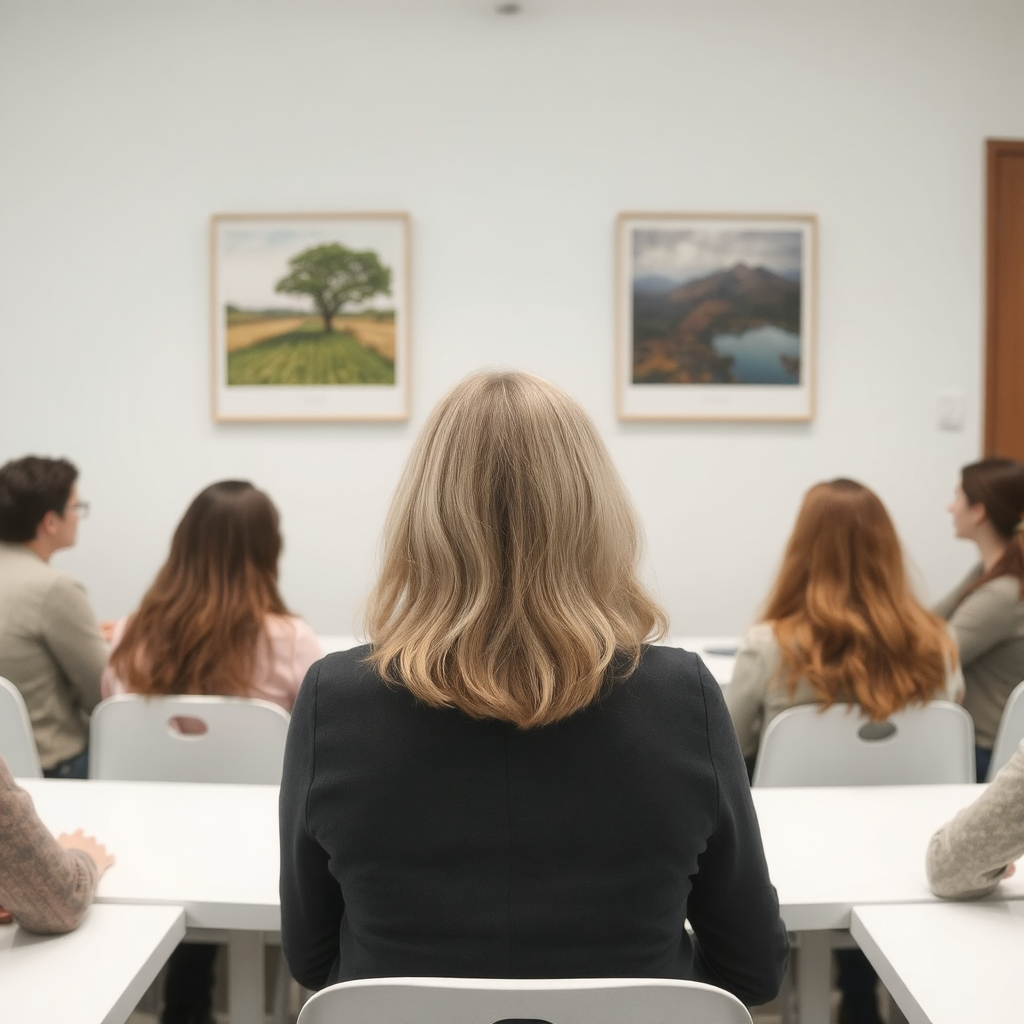 people in a group at white tables