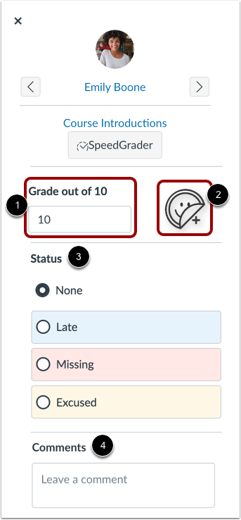 View Grade Detail Tray