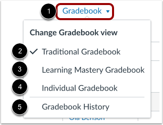 Change Gradebook View