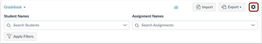 View Gradebook Settings