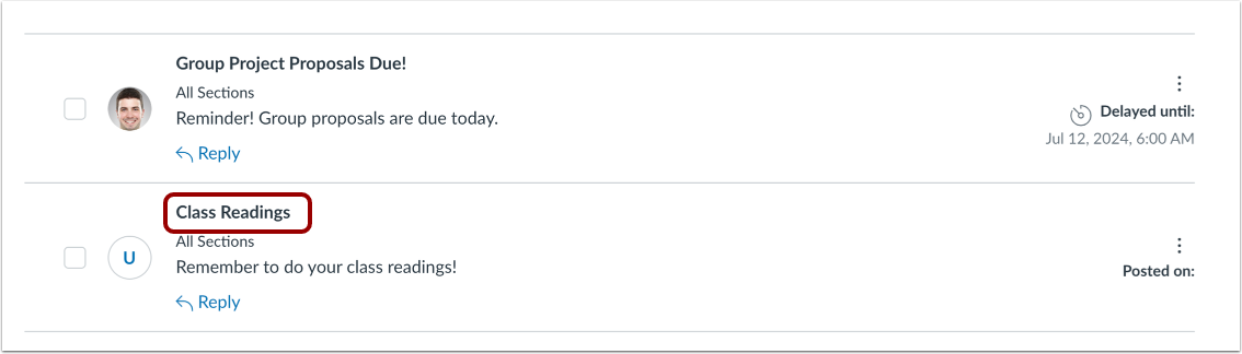 Delete Open Announcement Delete Open Announcement