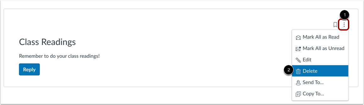 Delete Announcement Delete Announcement