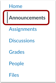 Open Announcements Open Announcements