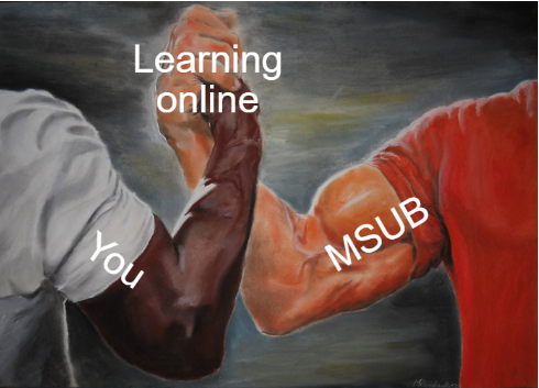 You and MSUB come together to Learn Online meme