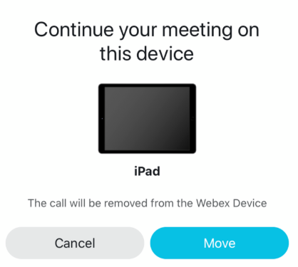 Continue your meeting on this device