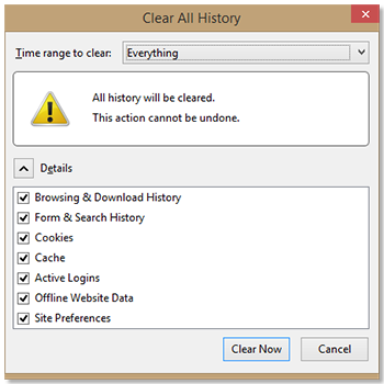 Clear All History