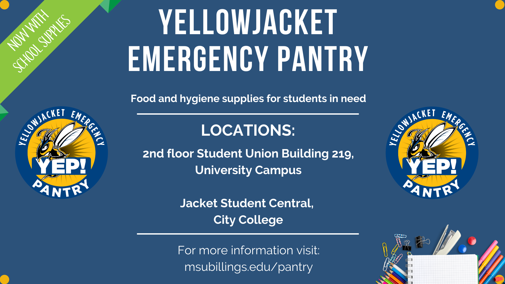 Yellowjacket Emergency Pantry Yep Msu Billings Msu Billings