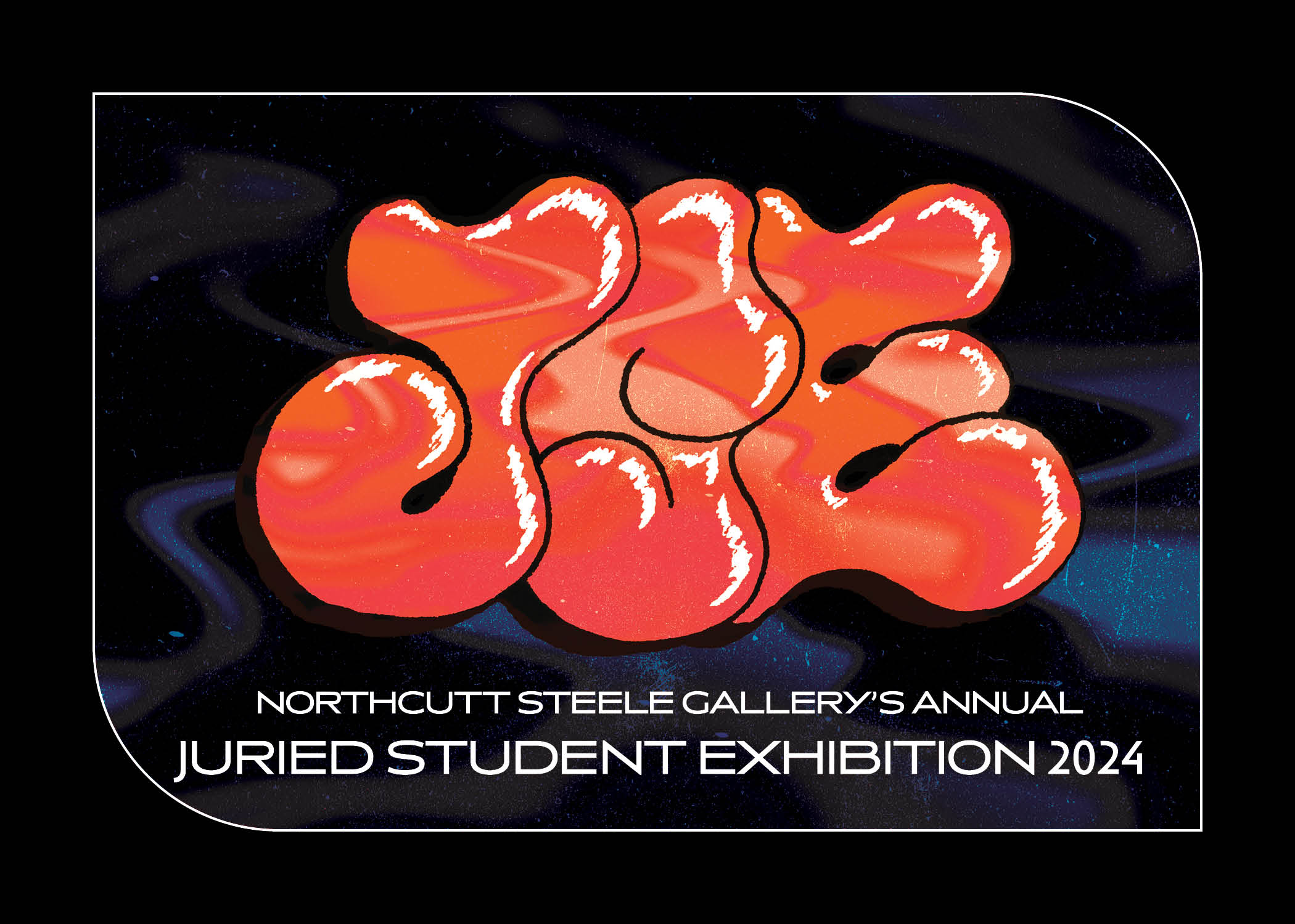 postcard design for the 2024 Juried Student Exhibition