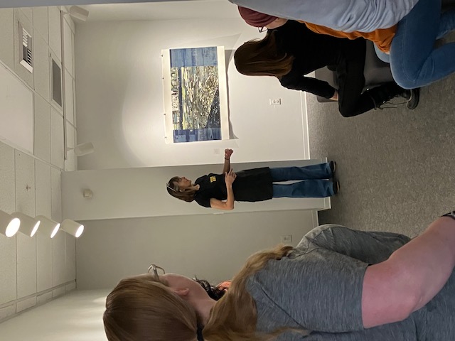 In the gallery with the class