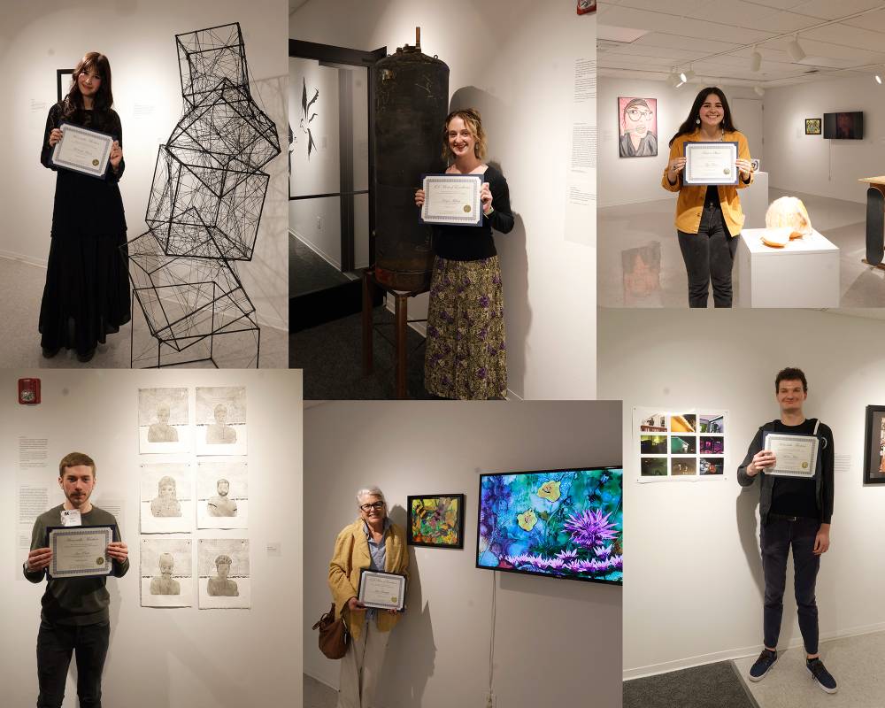 photos of all the award winners for the 2025 juried student exhibition