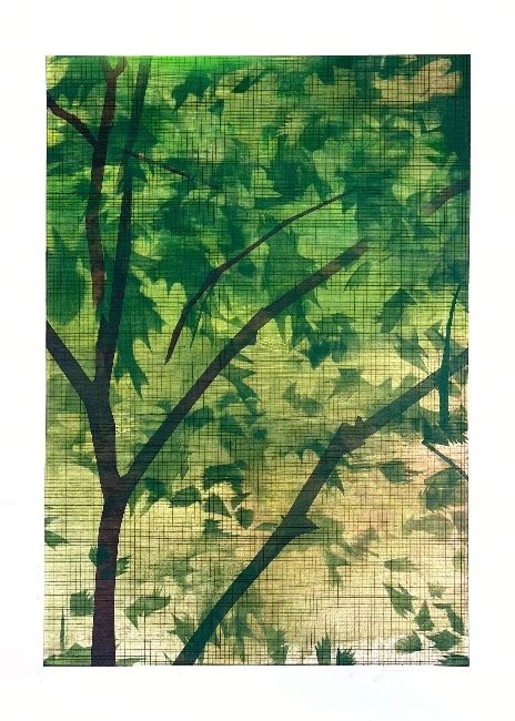 Postcard image from Blue Skies Behind, is also one of the works featured in the exhibition