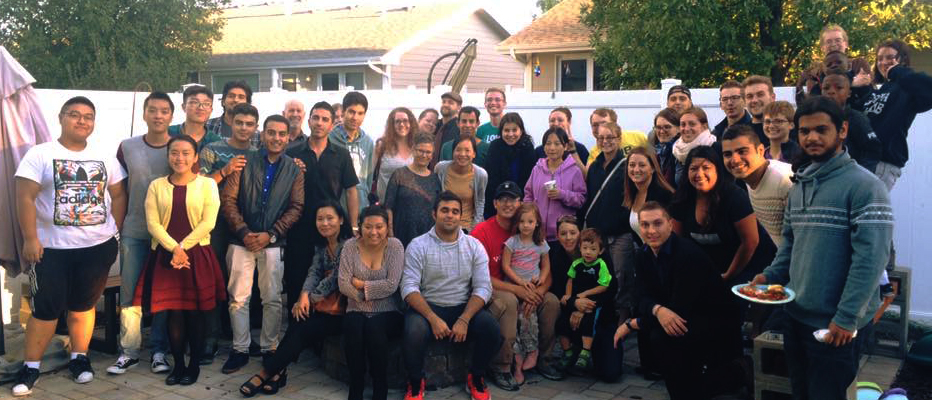 International Students at local family BBQ