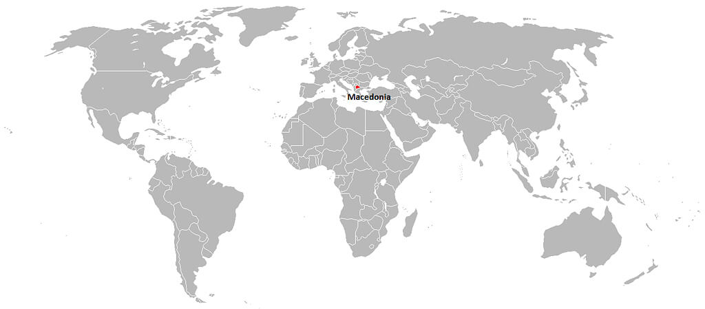 Macedonia Map Location Image