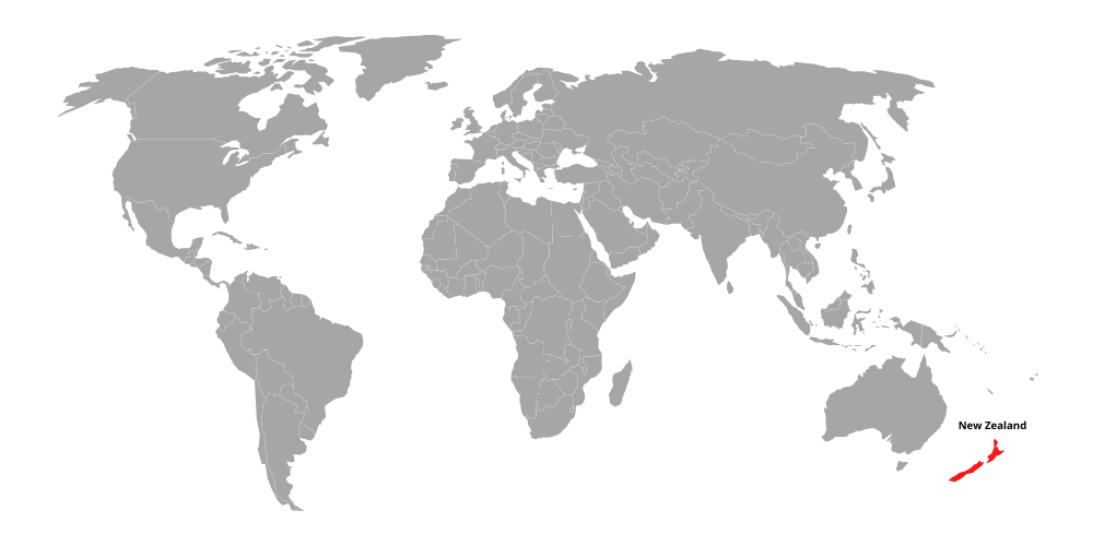 New Zealand Map Location Image