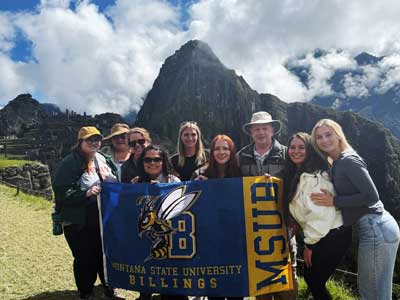 MSUB student group at Machu Picchu