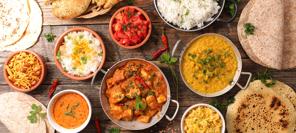 Indian food spread