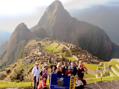 MSUB student group in Peru