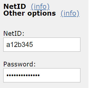 Sign in with your NetID and Password