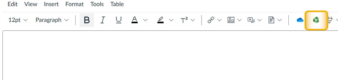 Panopto button in the canvas editor