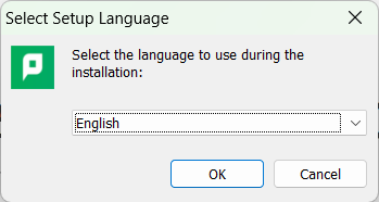 Select language and click OK