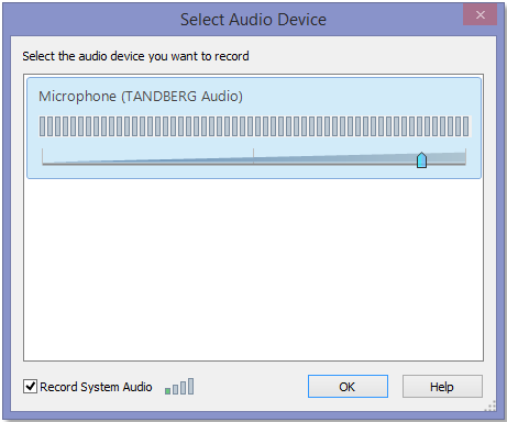 select audio device window