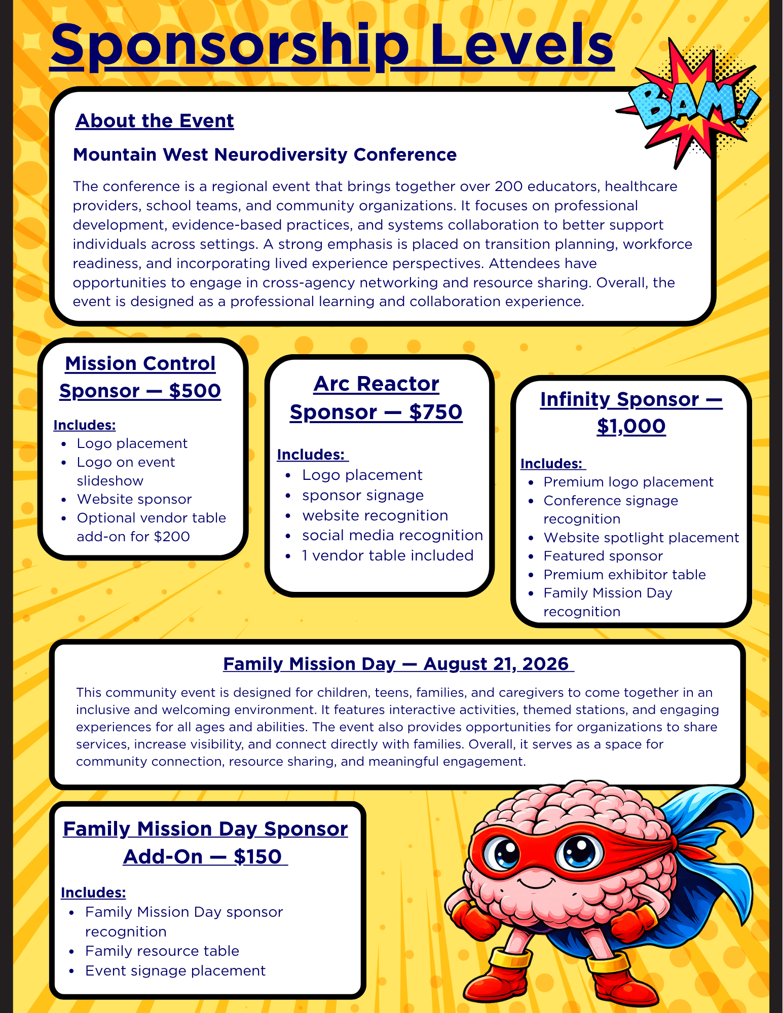 Mountain West Neurodiversity Conference 2026 SPONSORS Mountain West Neurodiversity Conference 2026 SPONSORS