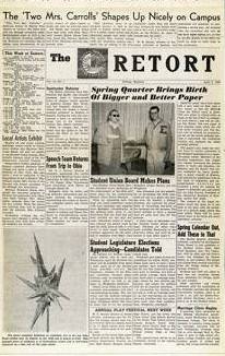 The Retort front page - black and white