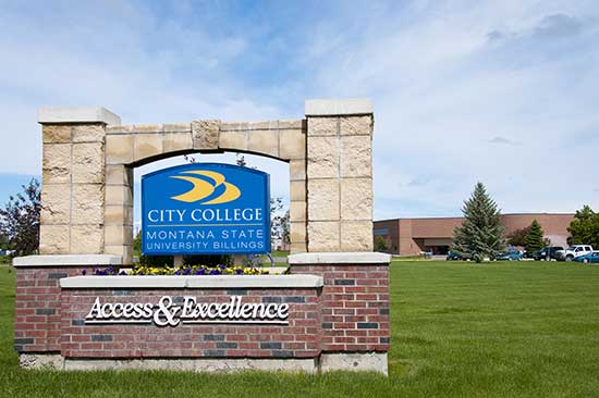 MSU Billings City College sign