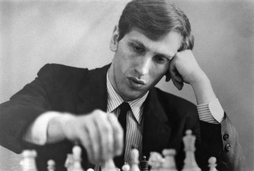 Bobby Fisher playing chess