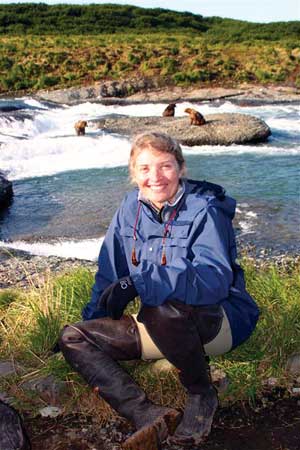 Katherine Kendall at McNeill Falls in Alaska