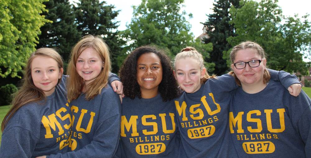 Upward Bound students on the MSUB campus